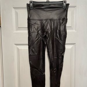 Spanx faux leather leggings Size Lg
